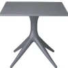 Table Carree App Plastique Gris Noir / 80 X 80 Cm - Driade