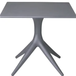 Table Carree App Plastique Gris Noir / 80 X 80 Cm - Driade
