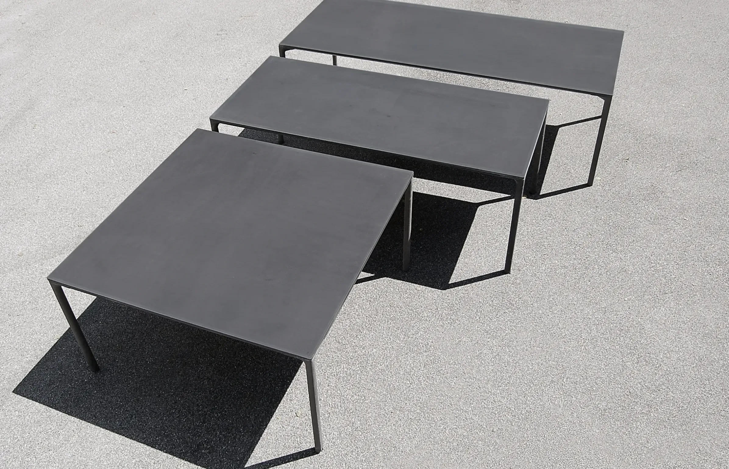 Table Carree Boiacca Pierre / 140 X 140 Cm - Beton - Kristalia