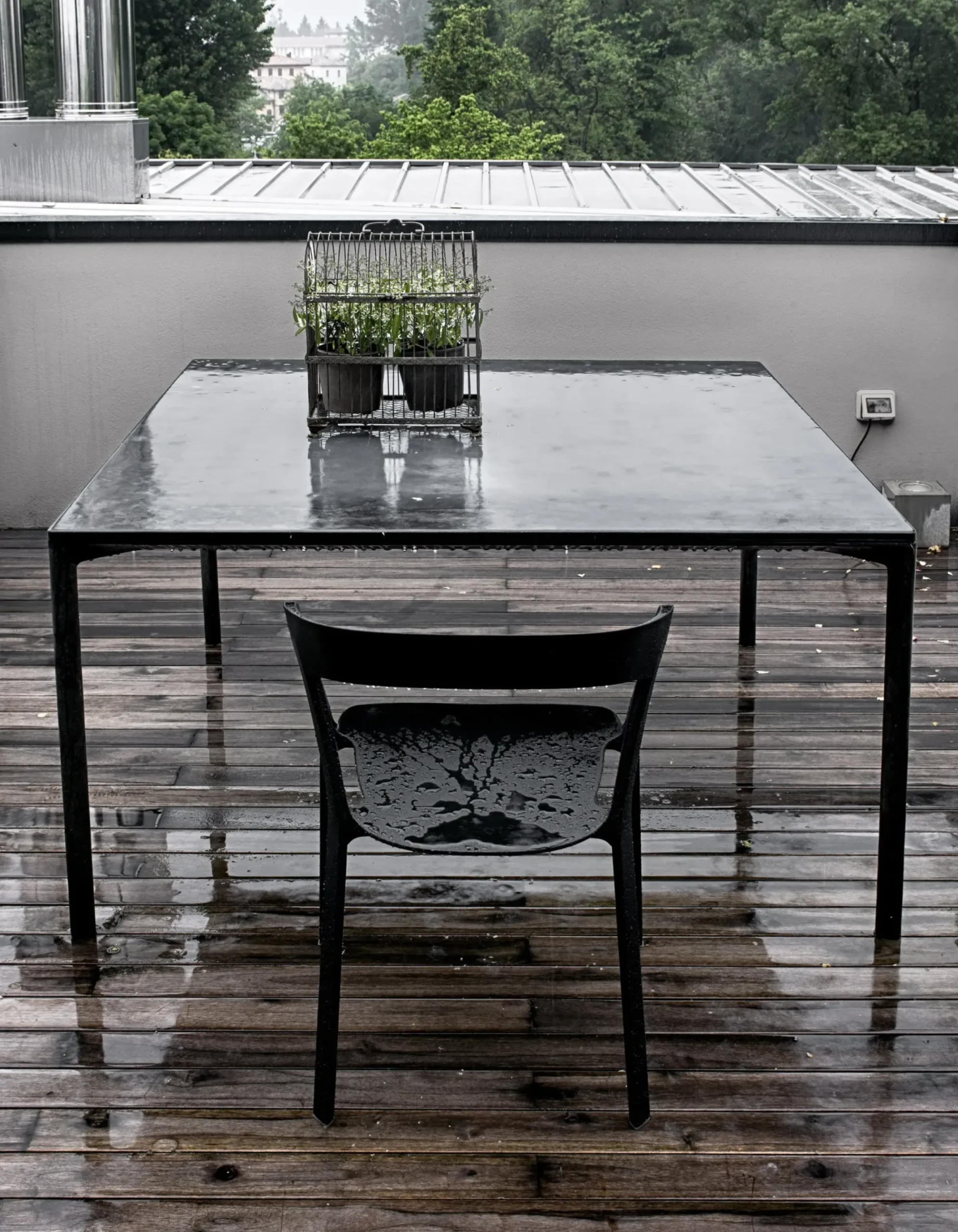 Table Carree Boiacca Pierre / 140 X 140 Cm - Beton - Kristalia