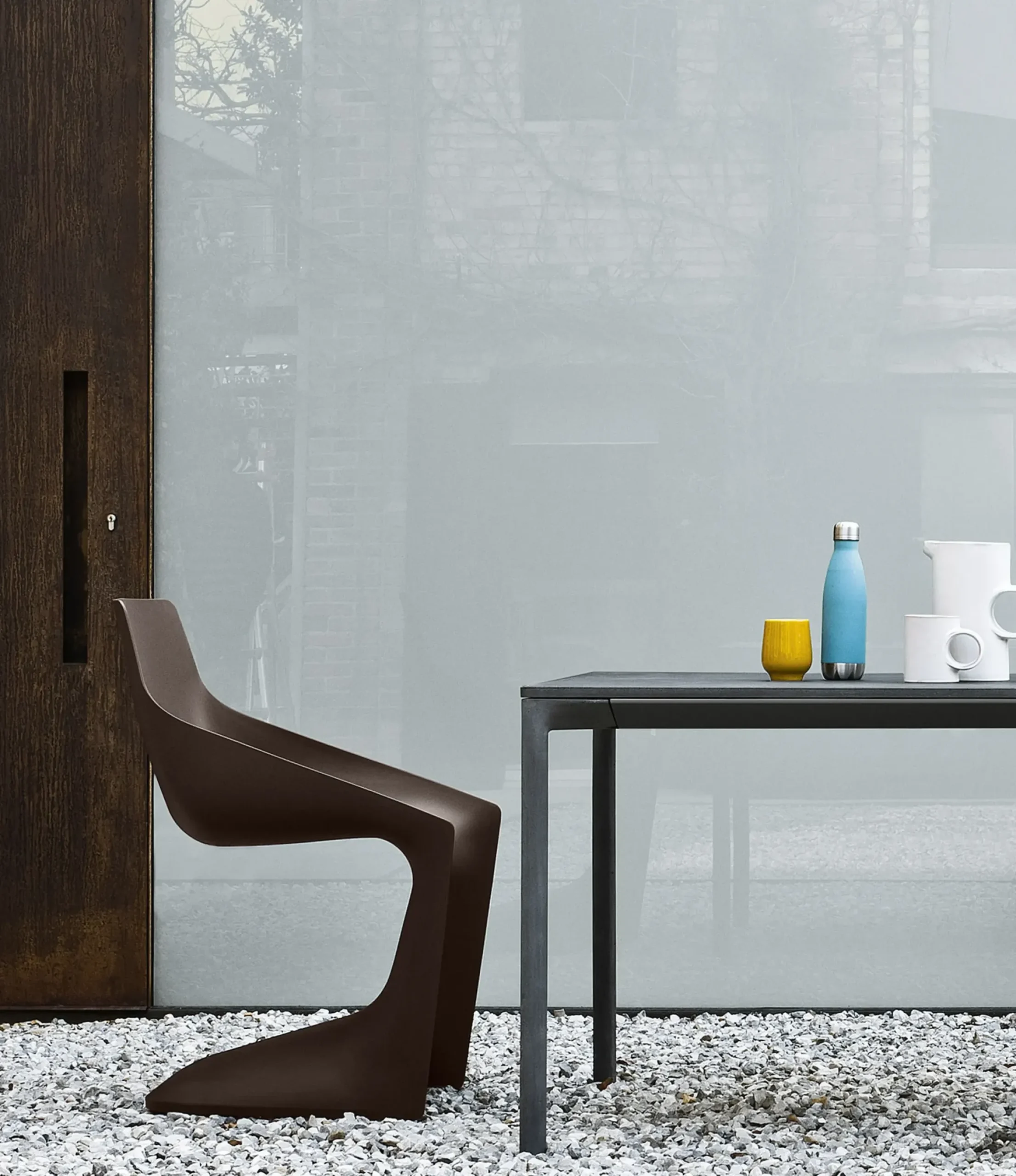 Table Carree Boiacca Pierre / 140 X 140 Cm - Beton - Kristalia