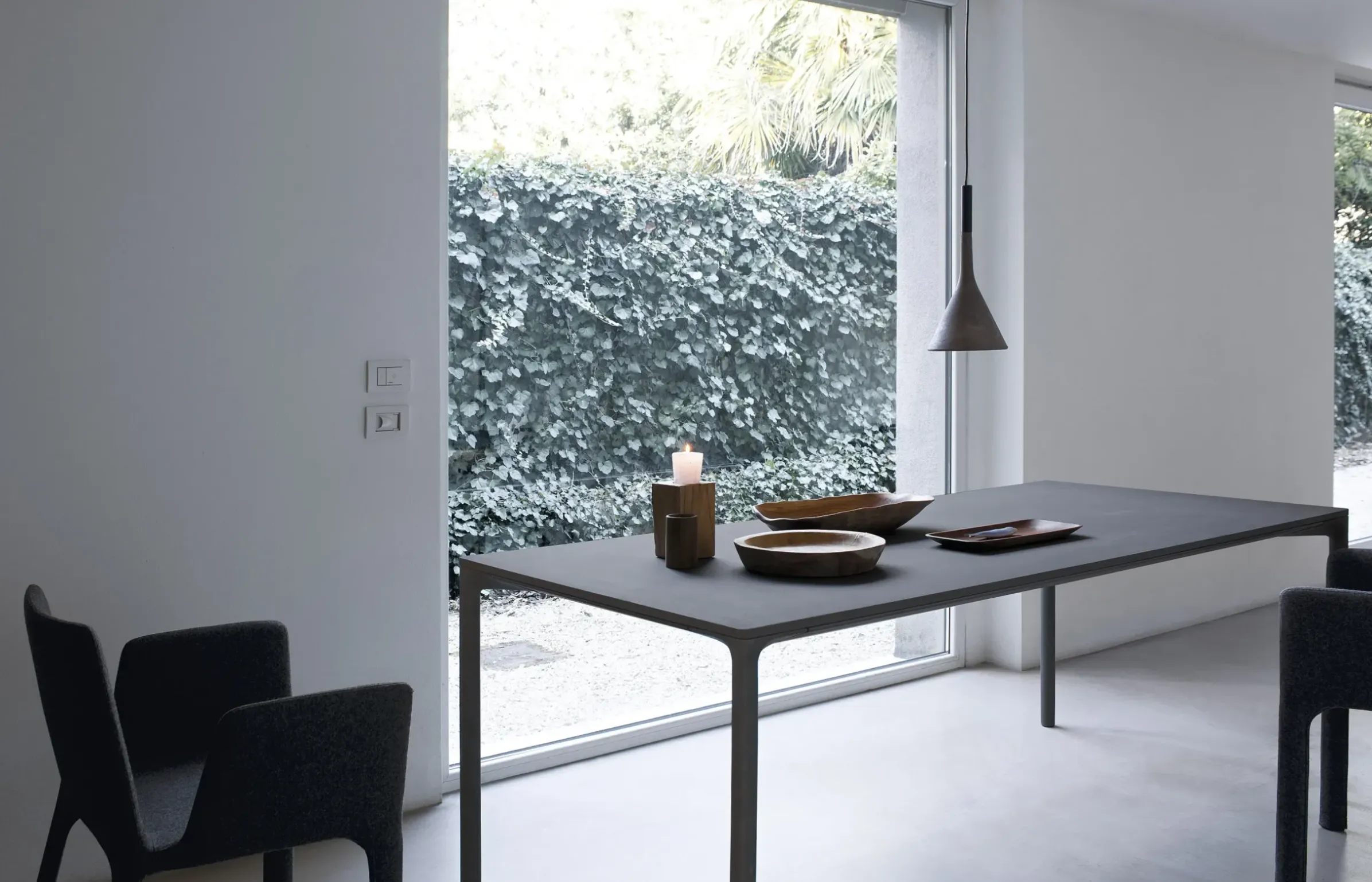 Table Carree Boiacca Pierre / 140 X 140 Cm - Beton - Kristalia