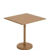 Table Carree Linear Cafe Metal Marron Beige / 70 X 70 Cm - Muuto