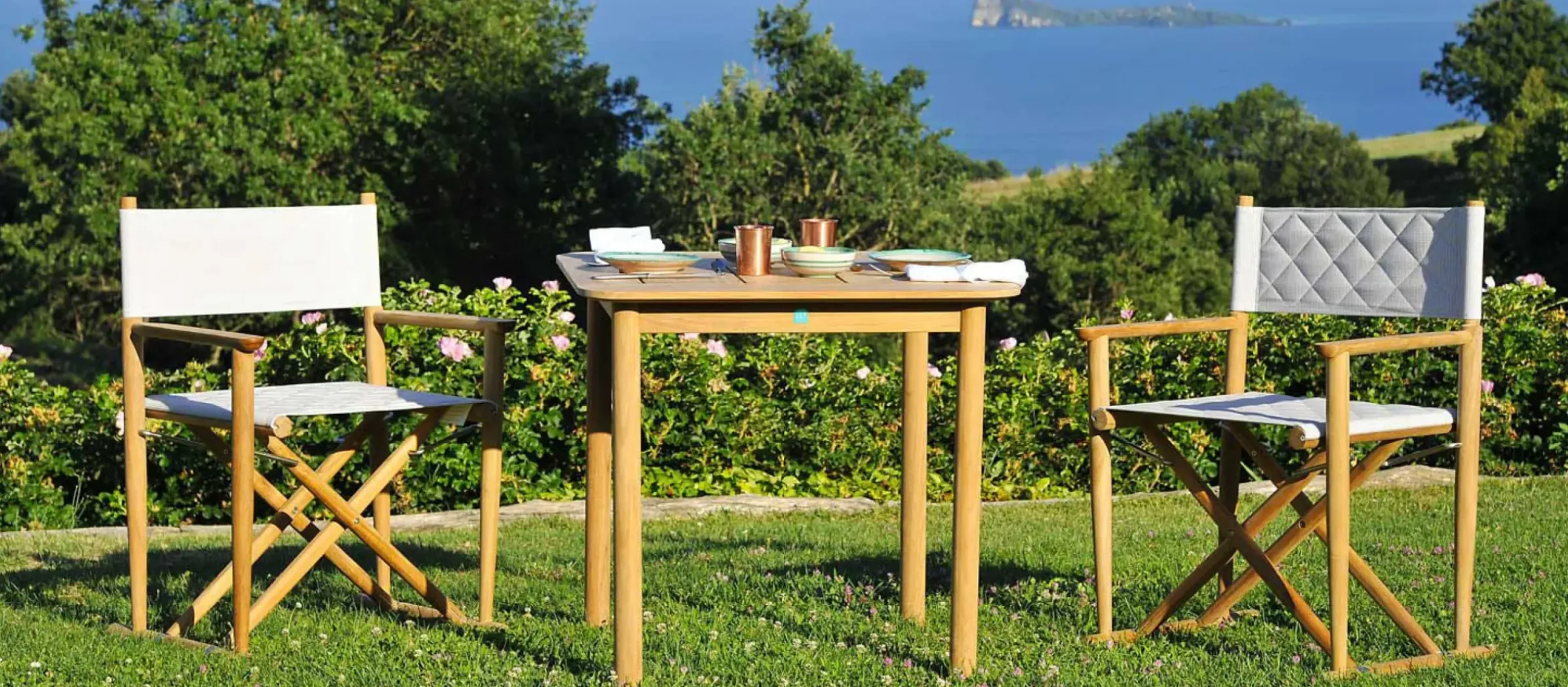 Table Carree Pevero Bois Naturel / 80 X 80 Cm - - Unopiu