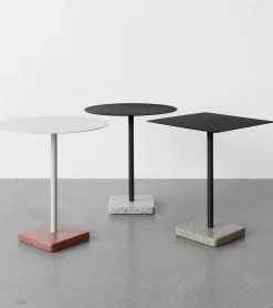 Table Carree Terrazzo Metal Pierre Noir / 60 X 60 Cm - Hay