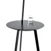 Table D'Appoint Albino Metal Bois/ Lampe Led - O 41 Cm - Horm