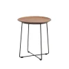 Table D'Appoint Al Wood Bois Naturel / Bois Moule - O 40 X H 45,5 Cm - Kartell
