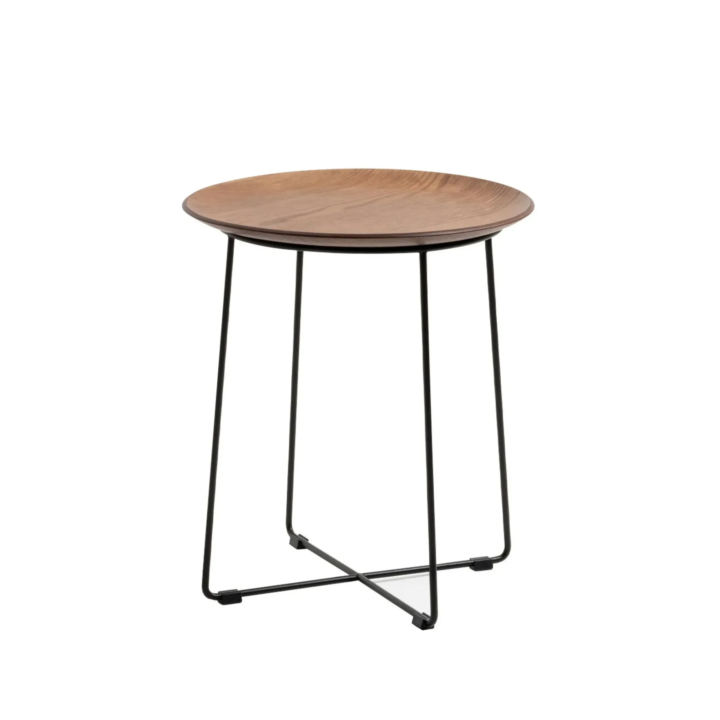 Table D'Appoint Al Wood Bois Naturel / Bois Moule - O 40 X H 45,5 Cm - Kartell
