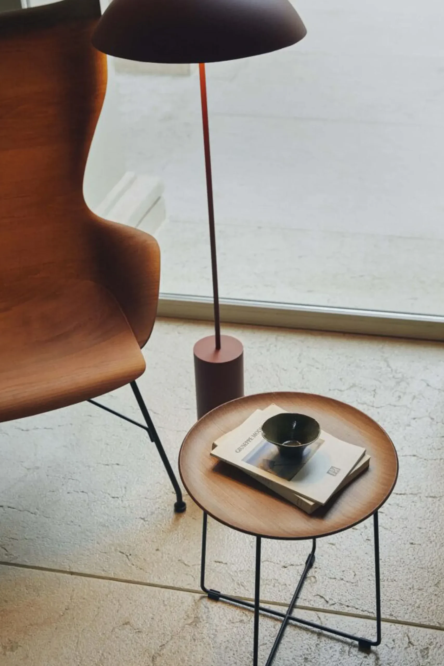 Table D'Appoint Al Wood Bois Naturel / Bois Moule - O 40 X H 45,5 Cm - Kartell