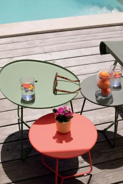 Table D'Appoint Cocotte Metal Rouge / Tabouret - O 34 X H 36 Cm - Fermob