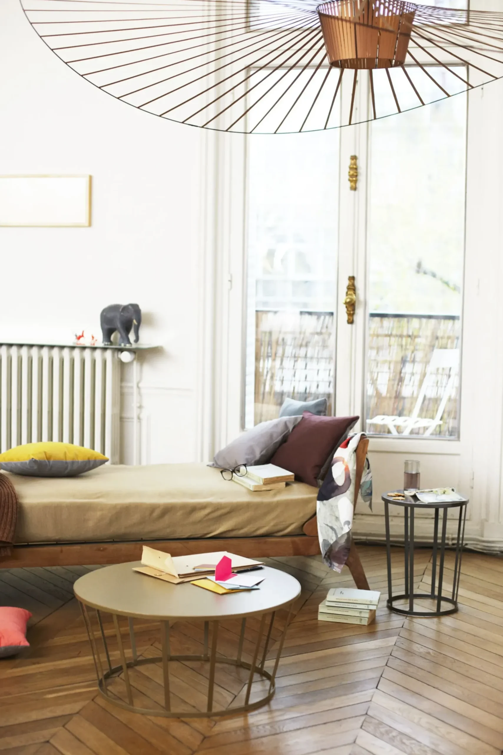 Table D'Appoint Hollo Metal Or / Tabouret - O 35 X H 44 Cm - Petite Friture