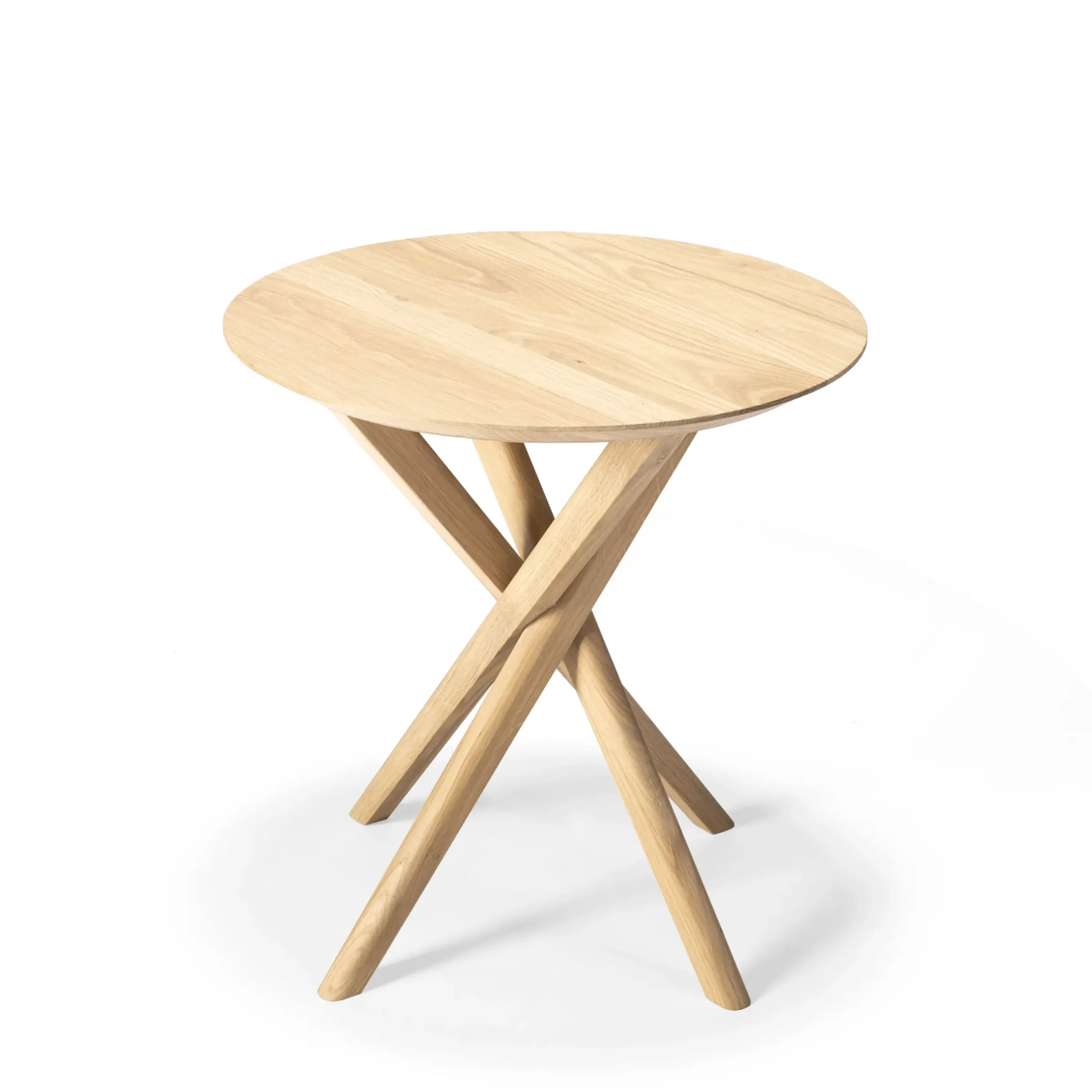 Table D'Appoint Mikado Bois Naturel / Massif - O 50 Cm - Ethnicraft