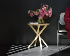 Table D'Appoint Mikado Bois Naturel / Massif - O 50 Cm - Ethnicraft
