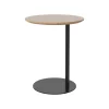 Table D'Appoint Pillar Noir Bois Naturel / O 45 X H 54,7 Cm - Chene & Acier - Bolia