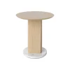 Table D'Appoint Root Pierre Bois Naturel / O 42 X H 44 Cm - Marbre & Chene - Bolia