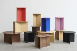Table D'Appoint Slit Wood Bois/ Haute - O 35 X H 47 Cm / Bois - Hay