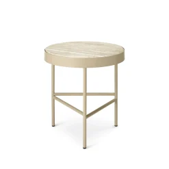 Table D'Appoint Travertine Medium Pierre Beige / O 40 X H 45 Cm - Ferm Living