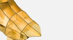 Table De Chevet Junon Gold Plastique Or Metal / Lampe Oie - L 76 X H 95 Cm / Edition Limitee Numerotee - Ibride
