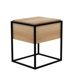 Table De Chevet Monolit Bois Naturel / Chene Massif  - 1 Tiroir - Ethnicraft