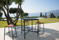 Table Haute Four Metal Noir Bois Naturel / L 90 X H 111 Cm - Houe