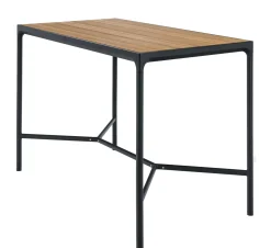 Table Haute Four Metal Noir Bois Naturel / L 160 X H 111 Cm - Houe