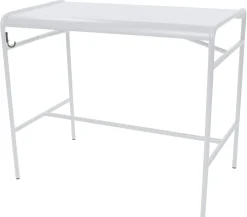 Table Haute Luxembourg Metal Blanc / 4 Personnes - 126 X 73 Cm - Aluminium - Fermob