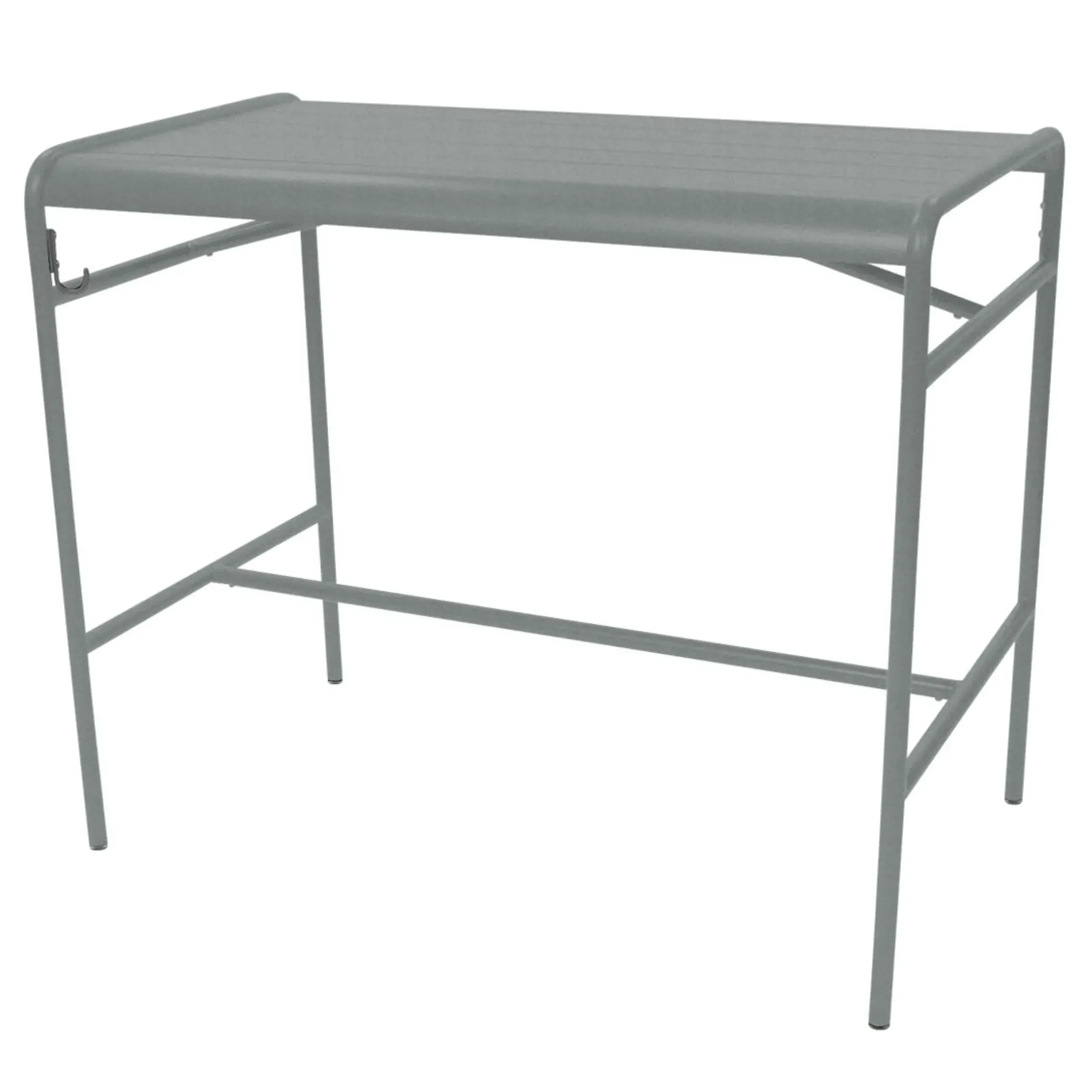 Table Haute Luxembourg Metal Gris / 4 Personnes - 126 X 73 Cm - Aluminium - Fermob