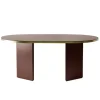 Table Ovale Brandy Verre Rouge / 220 X 100 Cm - Enostudio