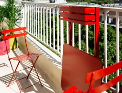 Table Pliante Balcon Bistro Metal Beige / Rabattable - 77 X 64 Cm - Fermob