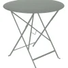 Table Pliante Bistro Metal Gris /O 77 Cm - Trou Pour Parasol - Fermob