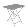 Table Pliante Bistro Metal Gris / 77 X 57 Cm - 4 Personnes / Trou Parasol - Fermob