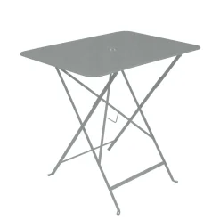 Table Pliante Bistro Metal Gris / 77 X 57 Cm - 4 Personnes / Trou Parasol - Fermob