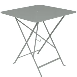 Table Pliante Bistro Metal Gris / 71 X 71 Cm - Trou Pour Parasol - Fermob