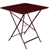 Table Pliante Bistro + Metal Rouge / 71 X 71 Cm - Trou Pour Parasol / Usage Intensif - Fermob