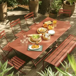 Table Pliante Caractere Metal Jaune / 90 X 190 Cm - 8 A 10 Personnes - Fermob