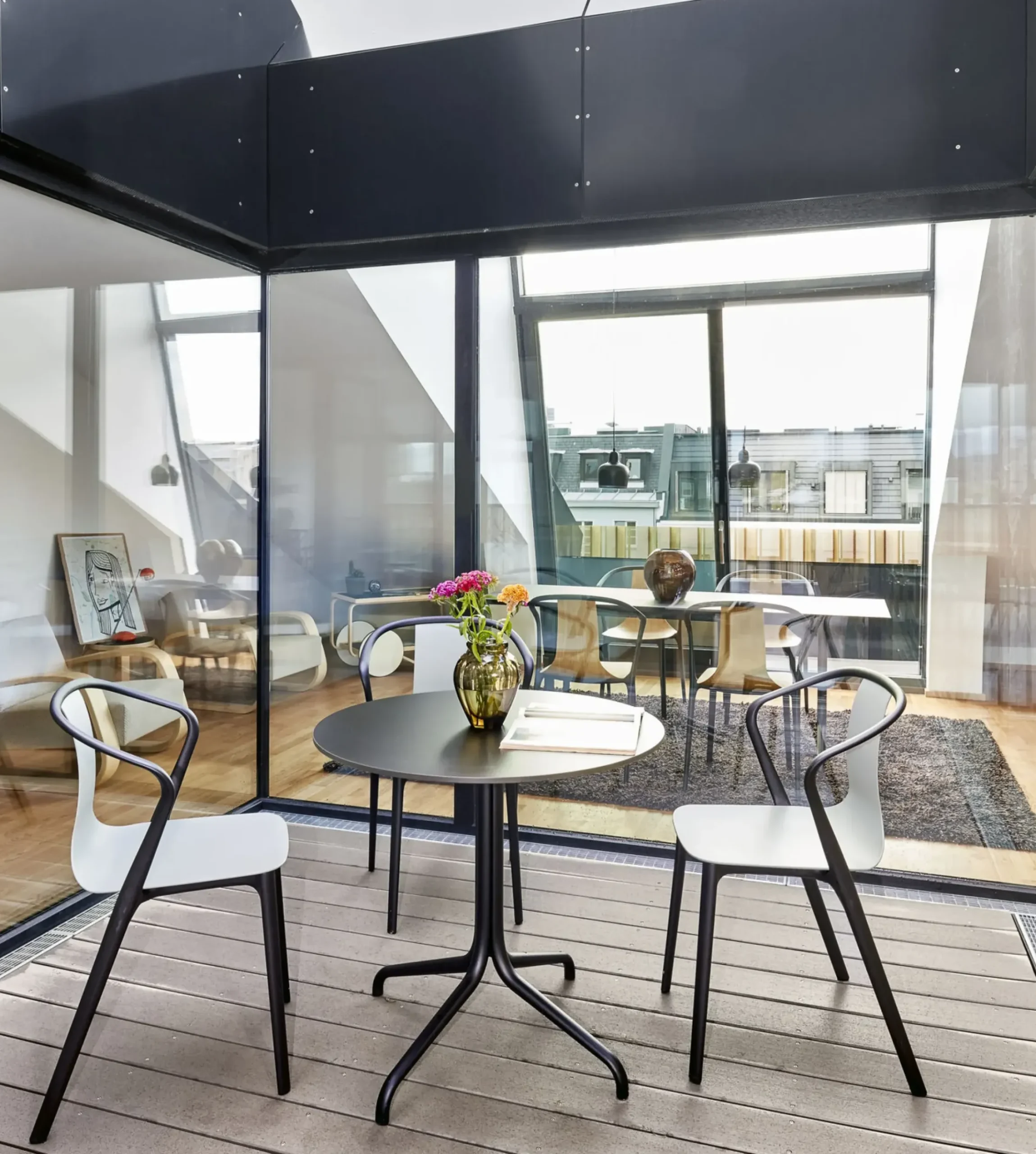 Table Rectangulaire Belleville Outdoor Bois/ 300 X 75 Cm - Stratifie Massif - Vitra