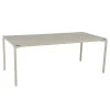 Table Rectangulaire Calvi Metal Gris / 195 X 95 Cm - Aluminium / 10 A 12 Personnes - Plateau Demontable - Fermob