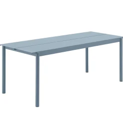 Table Rectangulaire Linear Metal Bleu /  200 X 75 Cm - Muuto