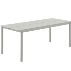 Table Rectangulaire Linear Metal Gris /  200 X 75 Cm - Muuto
