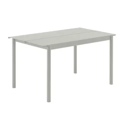 Table Rectangulaire Linear Metal Gris / 140 X 75 Cm - Muuto
