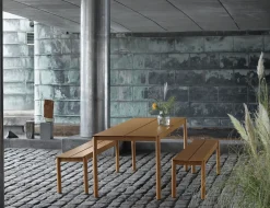 Table Rectangulaire Linear Metal Vert / 140 X 75 Cm - Muuto