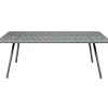 Table Rectangulaire Luxembourg Metal Gris / 8 Personnes - 207 X 100 Cm - Aluminium - Fermob