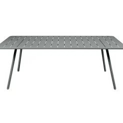 Table Rectangulaire Luxembourg Metal Gris / 8 Personnes - 207 X 100 Cm - Aluminium - Fermob