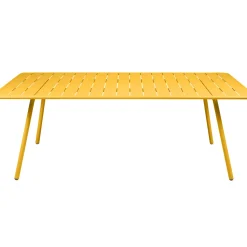 Table Rectangulaire Luxembourg Metal Jaune / 8 Personnes - 207 X 100 Cm - Aluminium - Fermob