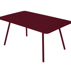 Table Rectangulaire Luxembourg Metal Rouge / 6 A 8 Personnes - 165 X 100 Cm - Fermob