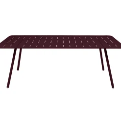 Table Rectangulaire Luxembourg Metal Rouge / 8 Personnes - 207 X 100 Cm - Aluminium - Fermob