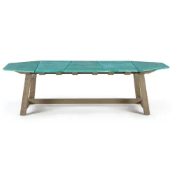 Table Rectangulaire Rafael Octogonal Pierre Vert / 264 X 154 Cm - Pierre De Lave & Teck Decape - 10 Personnes - Ethimo