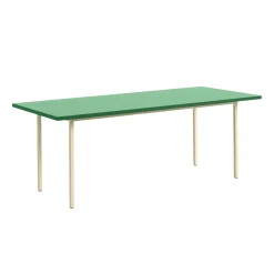 Table Rectangulaire Two-Colour Bois Vert / 200 X 90 Cm - Mdf Valchromat® - Hay