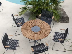 Table Ronde Circle Bois Naturel /  O 150 Cm - Bambou & Granit - Houe