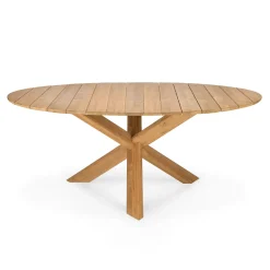 Table Ronde Circle Outdoor Bois Naturel / - O 163 Cm / 6 Personnes - Ethnicraft